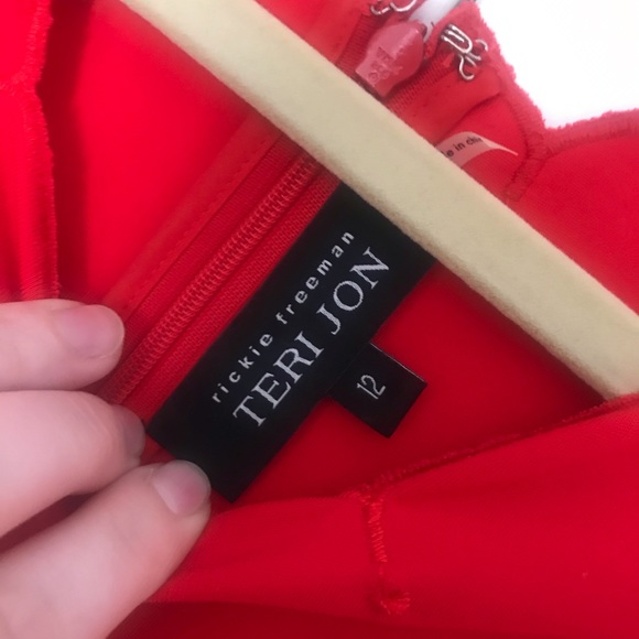 Teri Jon Red A-line Dress - Picture 6 of 7